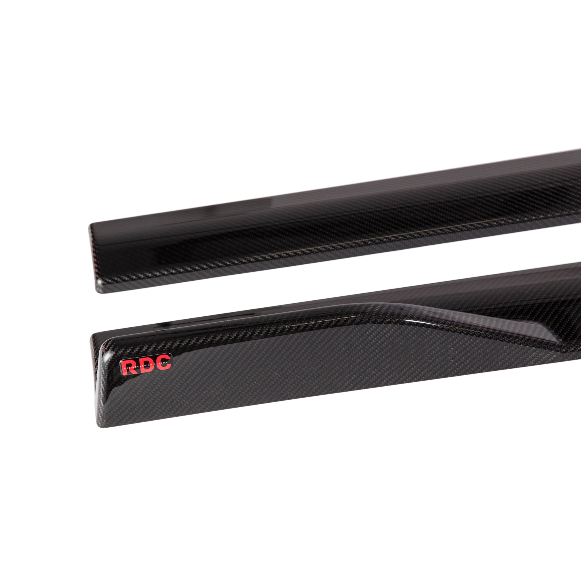 V2 Side Skirts Carbon Fibre (With Flick) for Volkswagen Golf R MK7 MK7.5