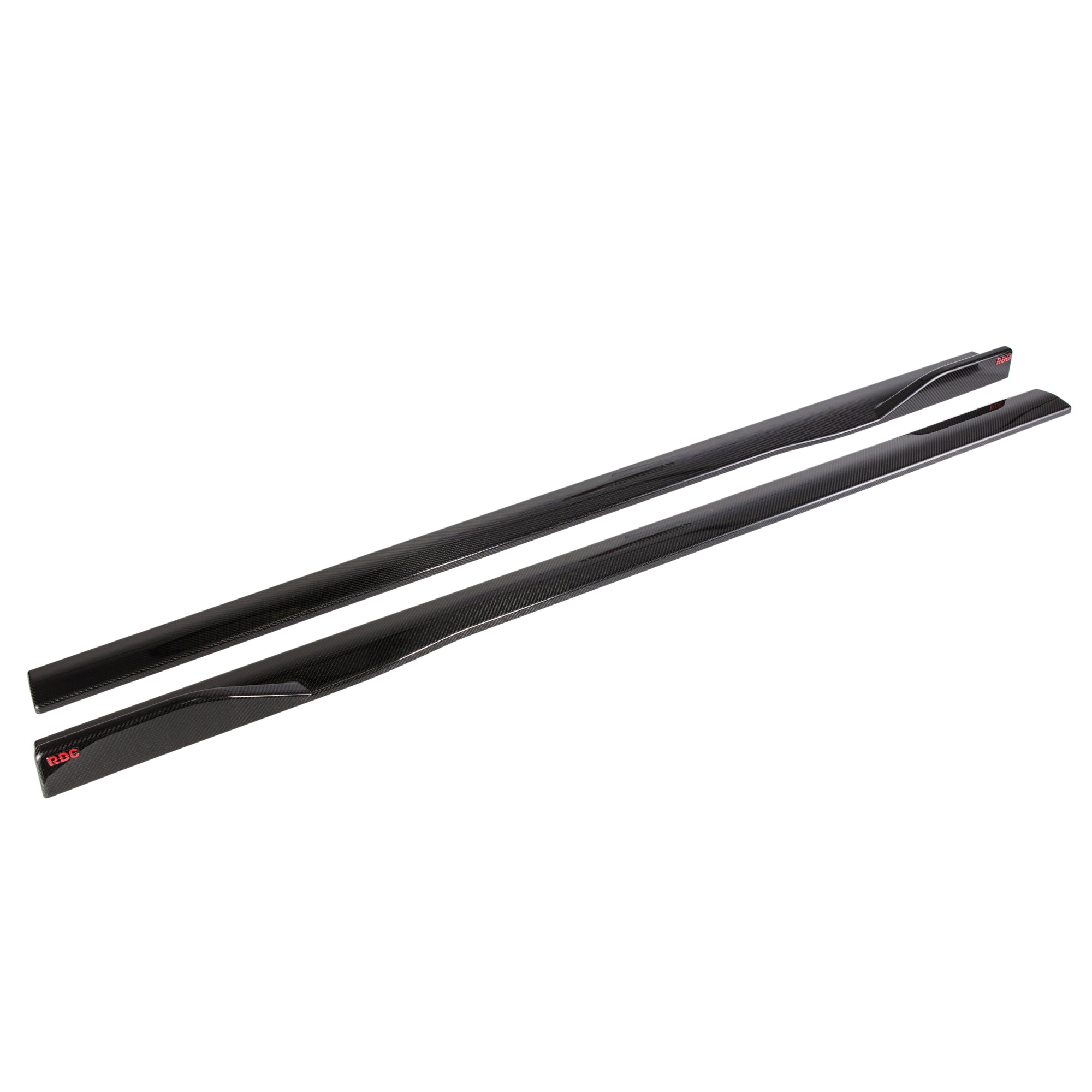 V2 Side Skirts Carbon Fibre (With Flick) for Volkswagen Golf R MK7 MK7.5