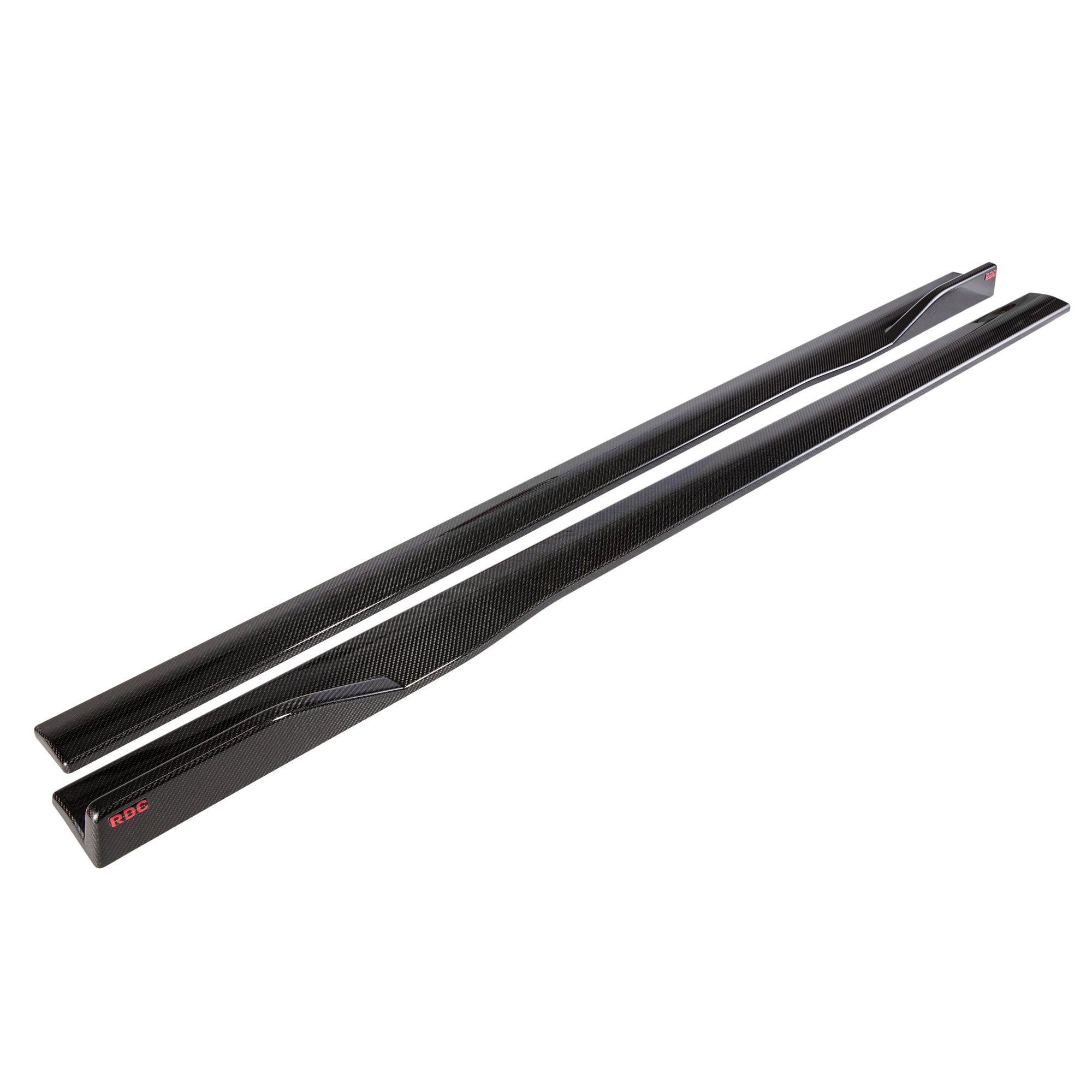 V2 Side Skirts Carbon Fibre (With Flick) for Volkswagen Golf R MK7 MK7.5