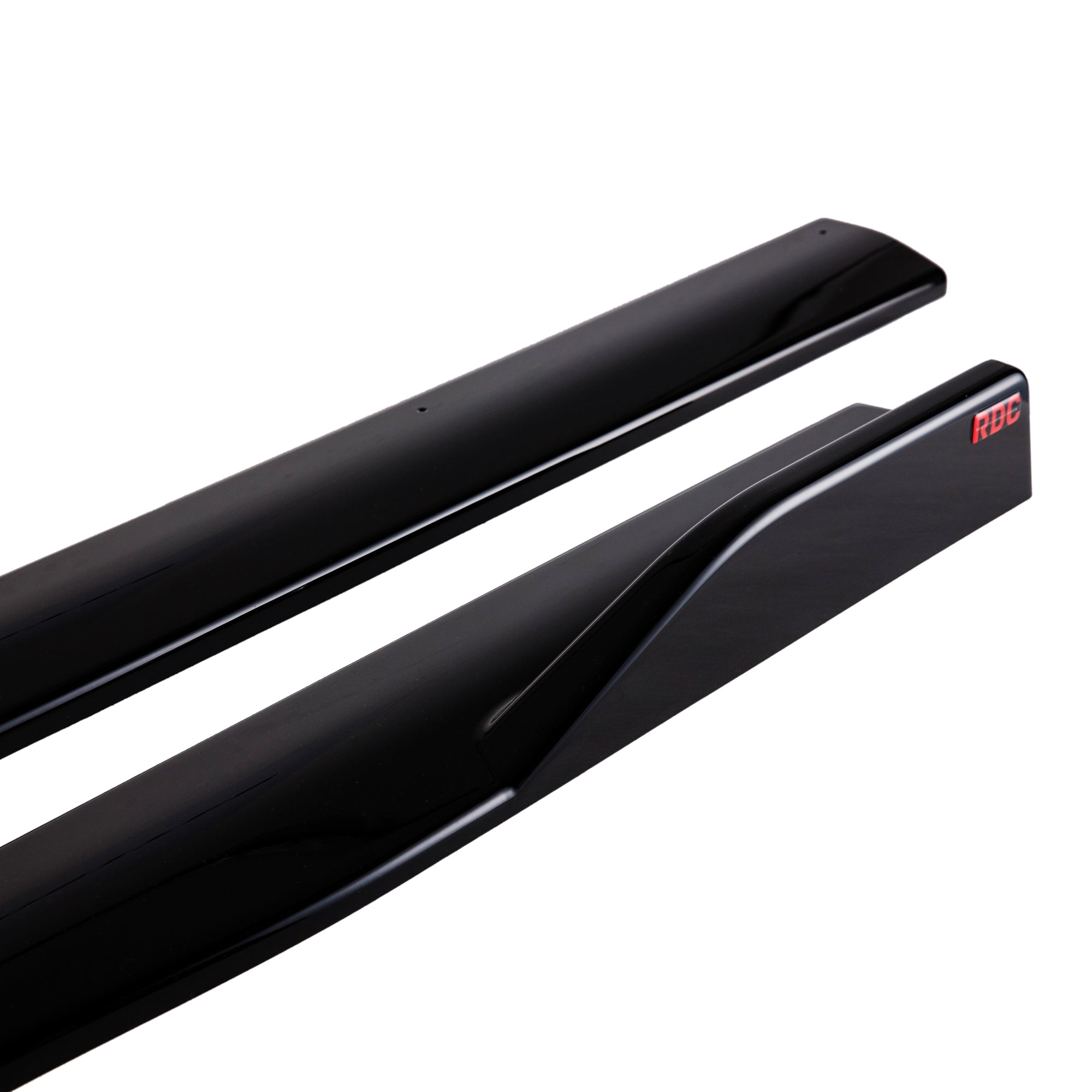 V2 Side Skirts Gloss 'Black Line' Carbon Fibre  (With Flick) for Volkswagen Golf R MK7 MK7.5