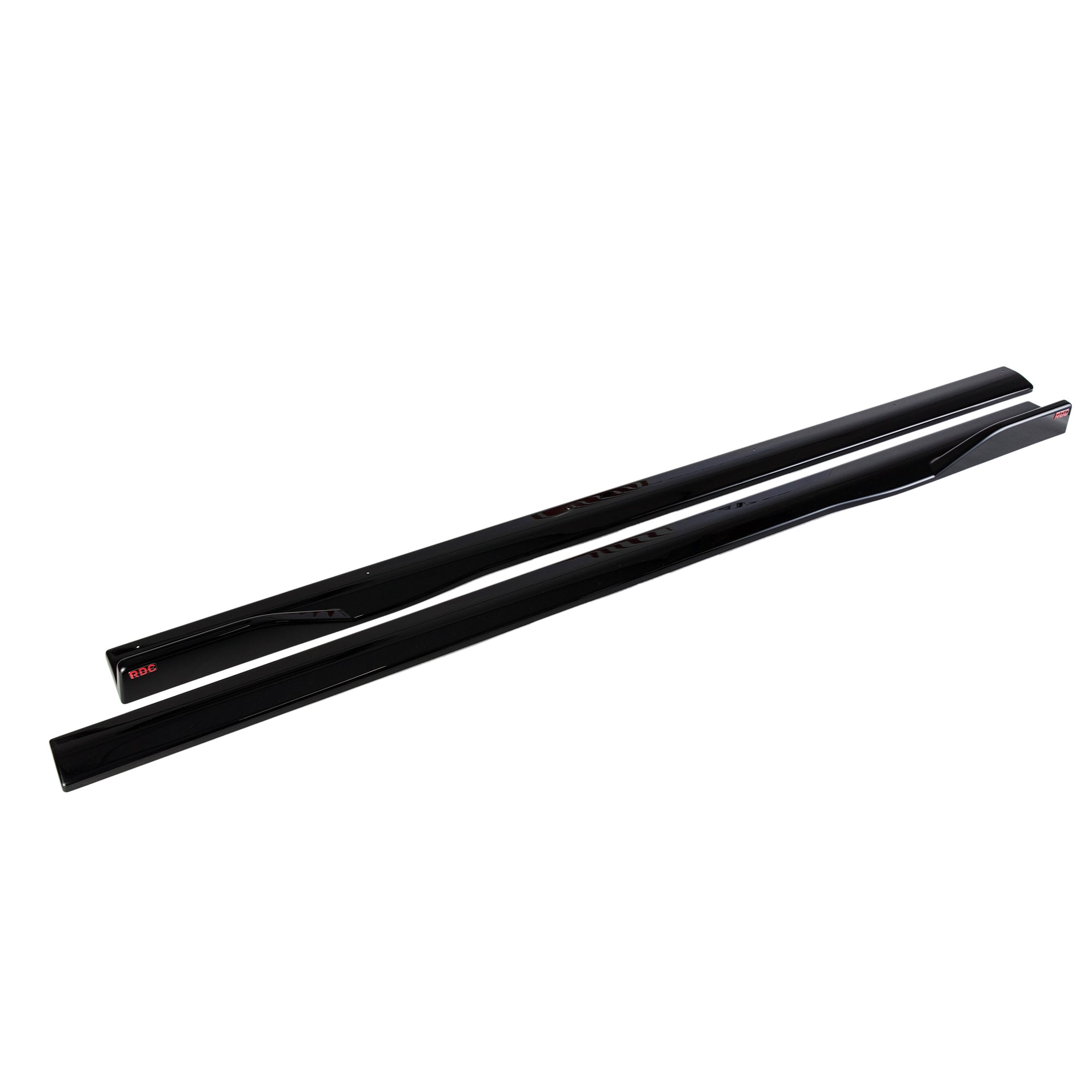 V2 Side Skirts Gloss 'Black Line' Carbon Fibre  (With Flick) for Volkswagen Golf R MK7 MK7.5